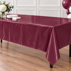 Burgundy Premium Rectangular Plastic Table Cover 54